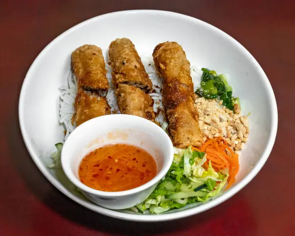 bac-lieu-restaurant - R12.  Vermicelli with Vegan Imperial Rolls