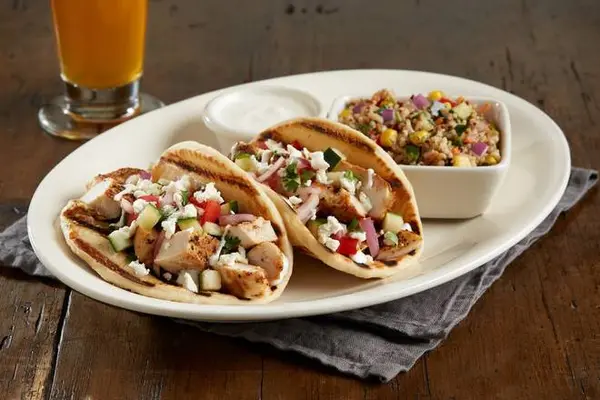 bjs-restaurant-brewhouse - Enlightened Mediterranean Chicken Pita Tacos