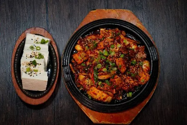 blue-house-korean-bbq - Spicy Stir-Fried Kimchi Pork Tofu